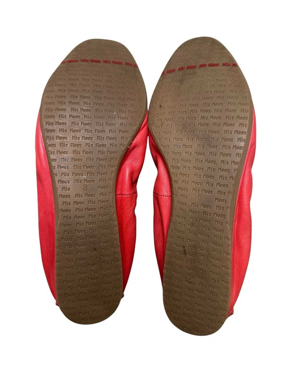 Miz Mooz 8 Red Leather Beatrix Ballet Flat (Style Code: 2035-3A)